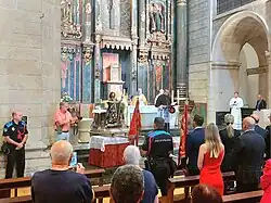 La imagen en el presbiterio de la Iglesia de Santa Eufemia.