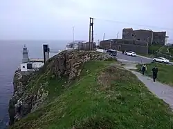 Situación de la ermita junto al faro en el cabo Antzoriz.