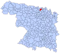 Extensión del término municipal dentro de la provincia de Zamora