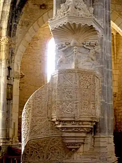 Púlpito en Santa María del Campo, iglesia de la Asunción