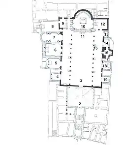 Planta de Santa Práxedes de Roma