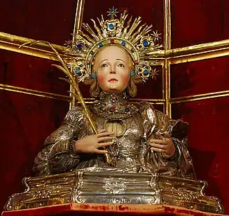 Relicario de plata de santa Úrsula (siglo&nbsp;XVI)