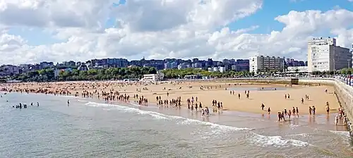 Segunda playa del Sardinero vista desde «El Chiqui».