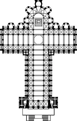 Catedral de Santiago de Compostela, románica (iglesia de peregrinación con planta de cruz latina).