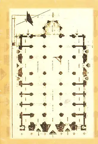 Planta del Santuario con sus cinco naves