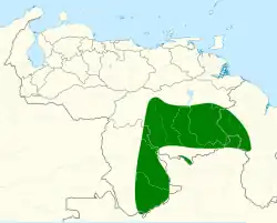 Distribución geográfica de la amazilia colicobriza.
