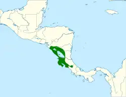 Distribución geográfica de la amazilia azul