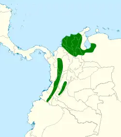 Distribución geográfica de la amazilia verdiazul