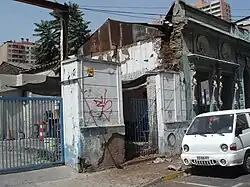 Daño en una casa en Santiago.