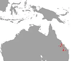 Distribución actual del saratoga del sur