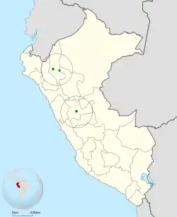 Distribución geográfica del churrín aliblanco.