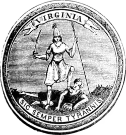 Anverso del Sello de Virginia (1851)