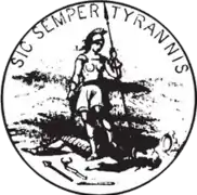 Anverso del Sello de Virginia (1876)