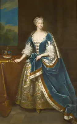 La reina Carolina, siglo XVII, hacia 1730