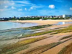 Segunda playa del Sardinero durante la bajamar.