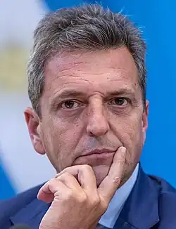 Sergio Massa, dirigente político ex-ministro de Economía dos veces candidato a presidente de la nación