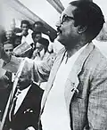 Sheikh Mujibur Rahman anunciando los Seis Puntos el 5 de Febrero de 1966 en Lahore