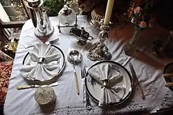 La mesa en la "Habitación de Sherlock Holmes"