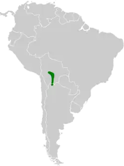 Distribución geográfica del chirigüe cabecigualdo.