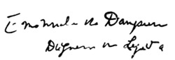 Firma de Emanuela de Dampierre