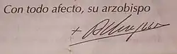 Firma de Antonio Arregui Yarza