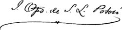 Firma de José María Ignacio Montes de Oca y Obregón