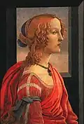 Sandro Botticelli: Presunto retrato de Simonetta Vespucci.