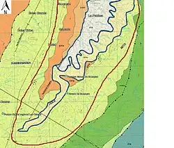 Imagen de Elaboración propia con datos tomados del Servicio Geológico Colombiano, 2015.