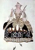 Diseño de Leon Bakst para dama china, 1921