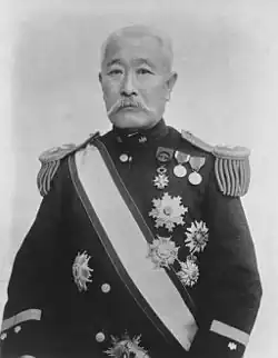 2.º residente general, el vizconde Sone Arasuke, el 14 de junio de 1909.