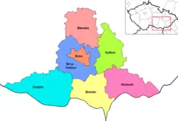 Distritos de Moravia Meridional