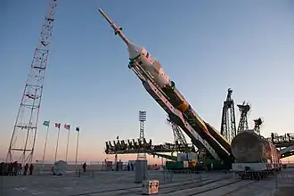 La elavación de la soyuz el 17 de diciembre de 2012.