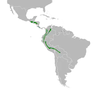 Distribución geográfica del yal pizarroso.