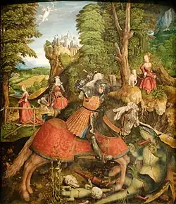 San Jorge matando al dragón, de Leonhard Beck, ca. 1515.