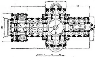 Planta cruciforme de la catedral