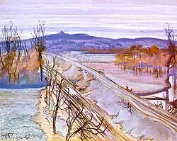Vista del Monticulo Kościuszko , Stanisław Wyspiańesquí