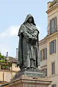 Giordano Bruno, ejecutado por la inquisición romana (1600).