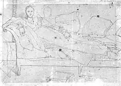 Estudio para un retrato de Madame de Senonnes, 1813–14.