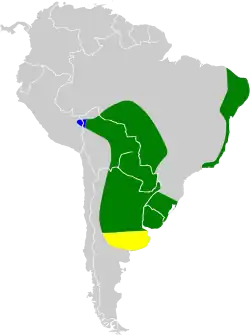 alt=&nbsp;&nbsp;&nbsp;&nbsp; Presencia todo el año &nbsp;&nbsp;&nbsp;&nbsp; Zonas de cría &nbsp;&nbsp;&nbsp;&nbsp; Zonas de invernada