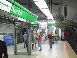 Extremo norte del andén en 2007.