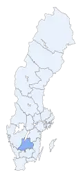 Localización del municipio de Nässjö y Nässjö en Suecia