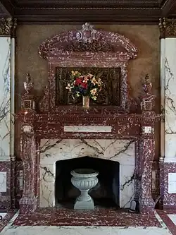 Chimenea en el hall.