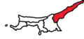 Localización del Distrito de İskele en la República Turca del Norte de Chipre.