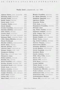 Luto (30 de junio de 1947), Lista de ejecutados[c]​