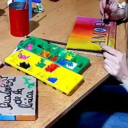 Talleres de producción de libros cartoneros en Vera