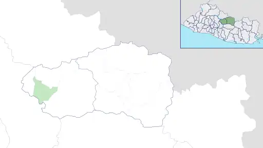 Ubicación de Tejutepeque en el Departamento de Cabañas