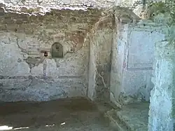 Pinturas del apodyterium (vestuario) de las termas de Munigua