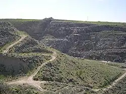 Ruinas de la presa Teton en 2004.
