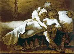 El beso, de Théodore Géricault (1791 –1824).