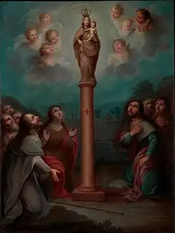 La aparición de la Virgen del Pilar a Santiago, 1773, Museo Metropolitano de Arte, Nueva York